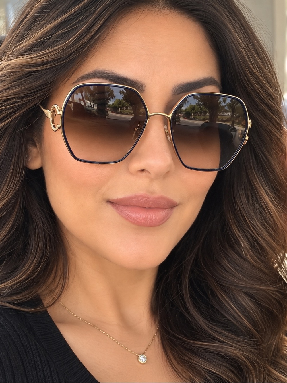 CH0146S RETRO BROWN TAN SUNGLASSES